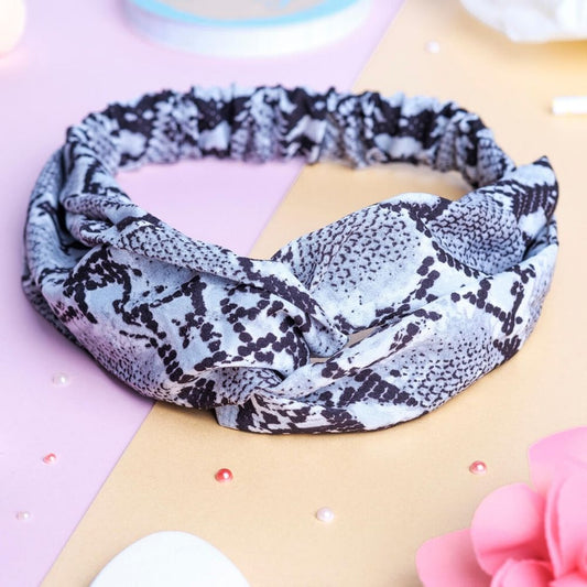 Bandeau Cheveux Gris Léopard | Adopte un Chouchou
