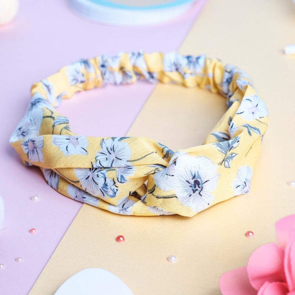 Headband Femme Jaune Fleurs | Adopte un Chouchou
