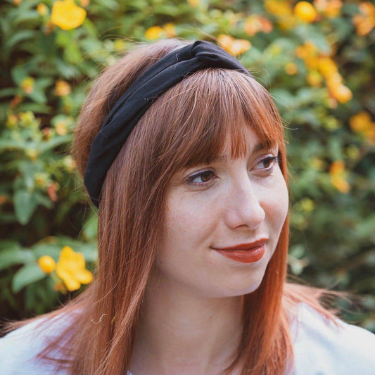 bandeau cheveux bleu foncé