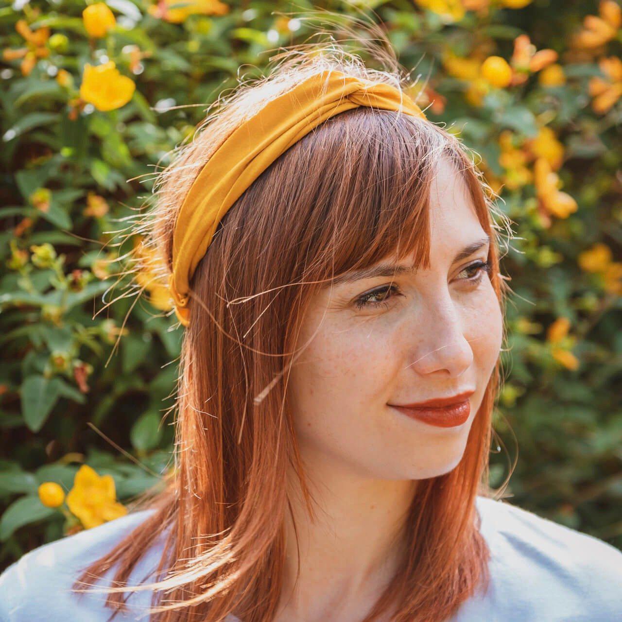 bandeau cheveux orange