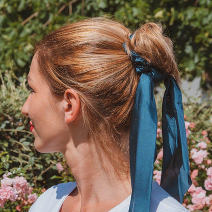 chouchou foulard vert
