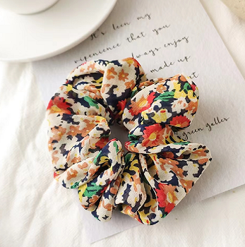 chouchou cheveux multicolore femme