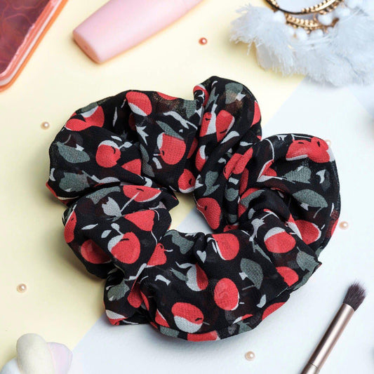 chouchou noir cerise