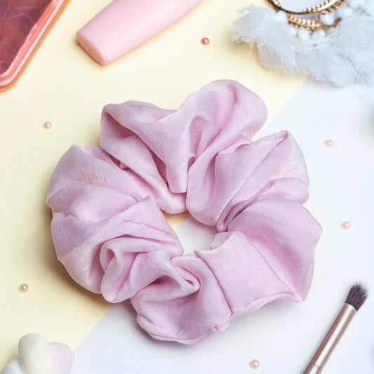 chouchou rose cheveux fille