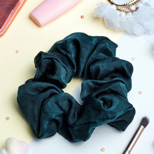 chouchou satin vert