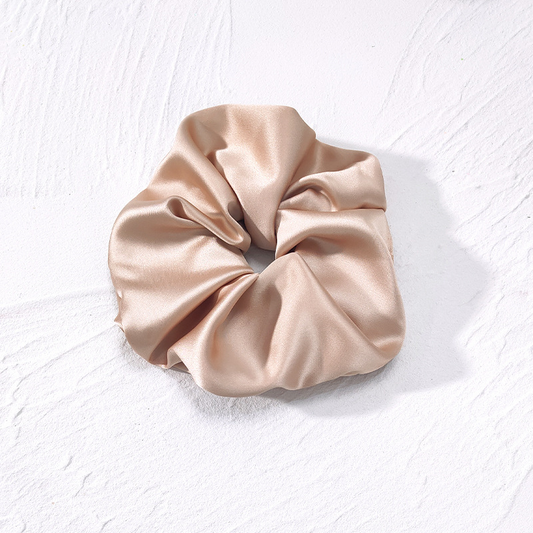 chouchou xxl cheveux rose pale