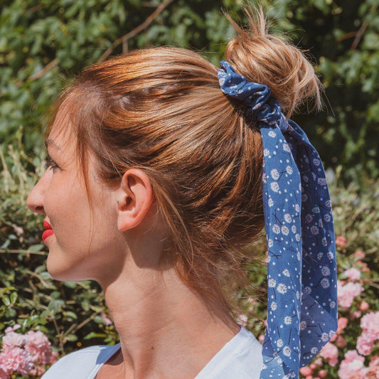foulard bleu pour femme