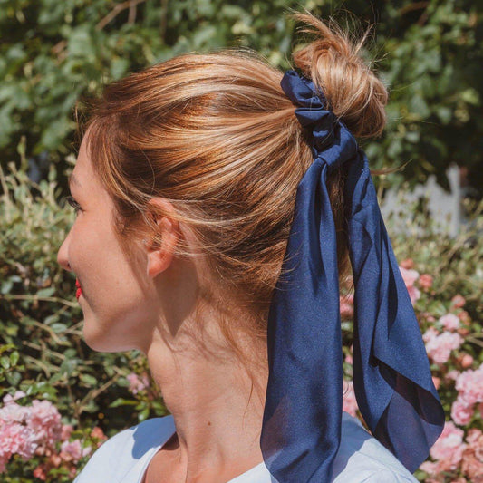 foulard bleu foncé femme
