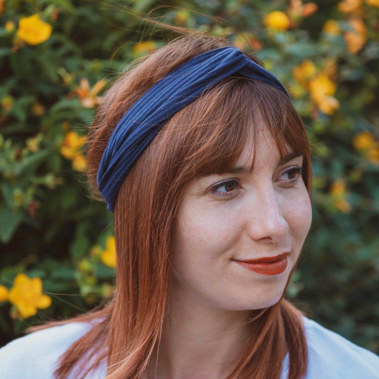 headband bleu marine