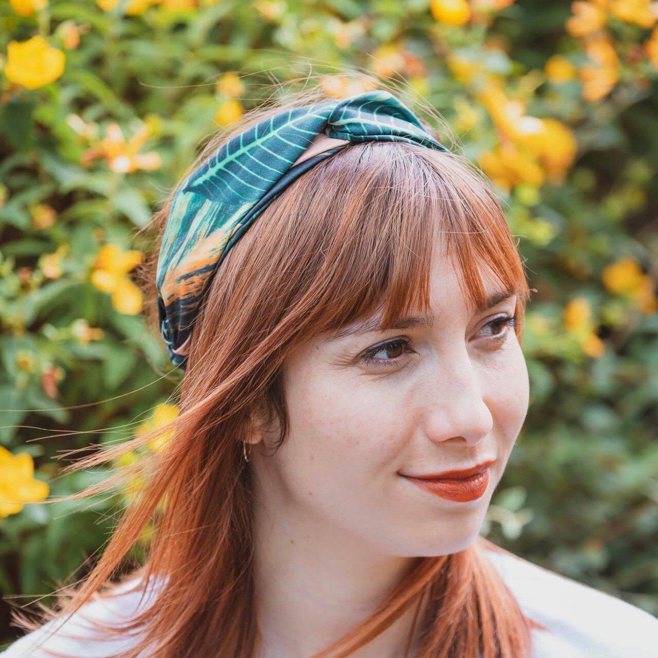 headband femme vert