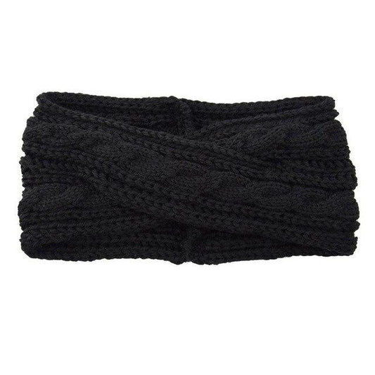Headband Cheveux Laine Noir | Adopte un Chouchou