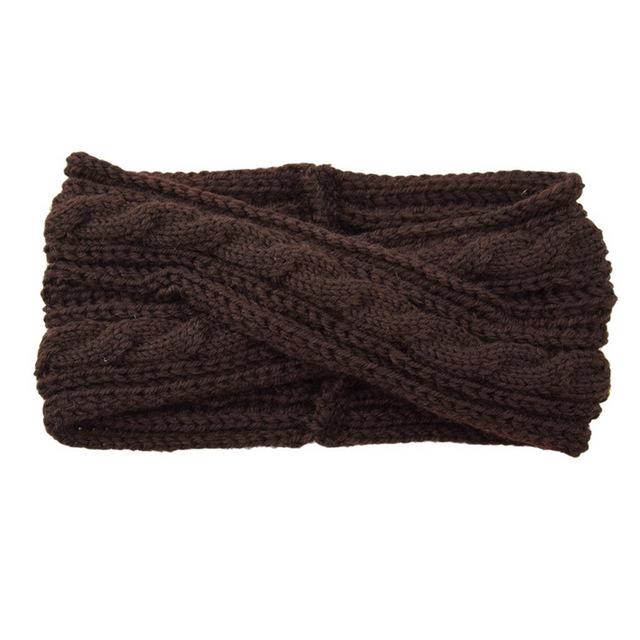 Headband Cheveux Laine Brun | Adopte un Chouchou