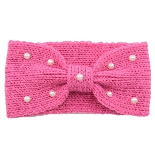 Bandeau en Laine & Perle Rose | Adopte un Chouchou