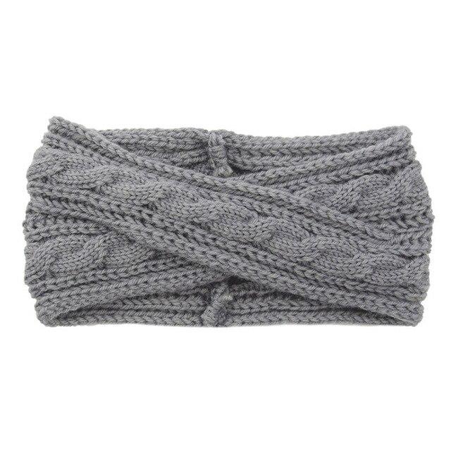 Headband Cheveux Laine Gris | Adopte un Chouchou