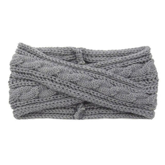 Headband Cheveux Laine Gris | Adopte un Chouchou