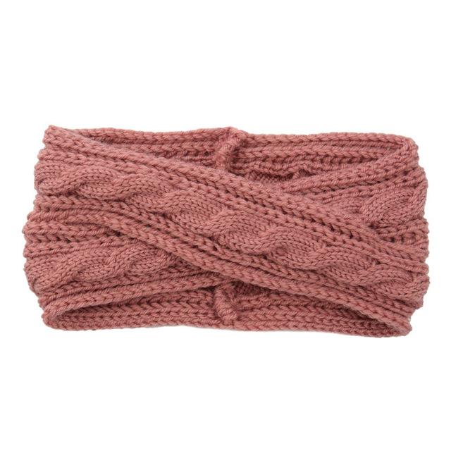 Headband Cheveux Laine Rose | Adopte un Chouchou