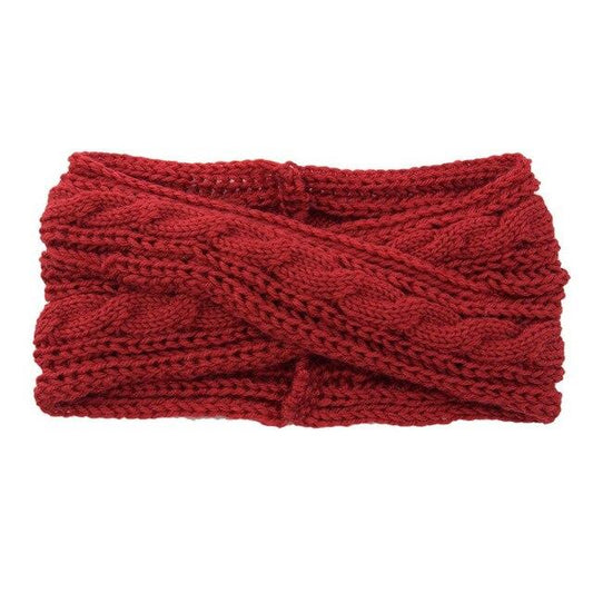 Headband Cheveux Laine Rouge | Adopte un Chouchou