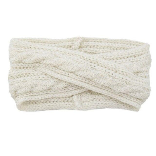 Headband Cheveux Laine Blanc | Adopte un Chouchou